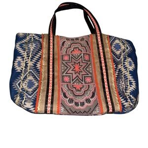 Bohemian Patterned Tote Bag - Multicolor